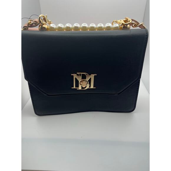 NWT Badgley Mischka Pearl Colorblock Double-Sided Crossbody (Black & Blush). - Picture 1 of 2